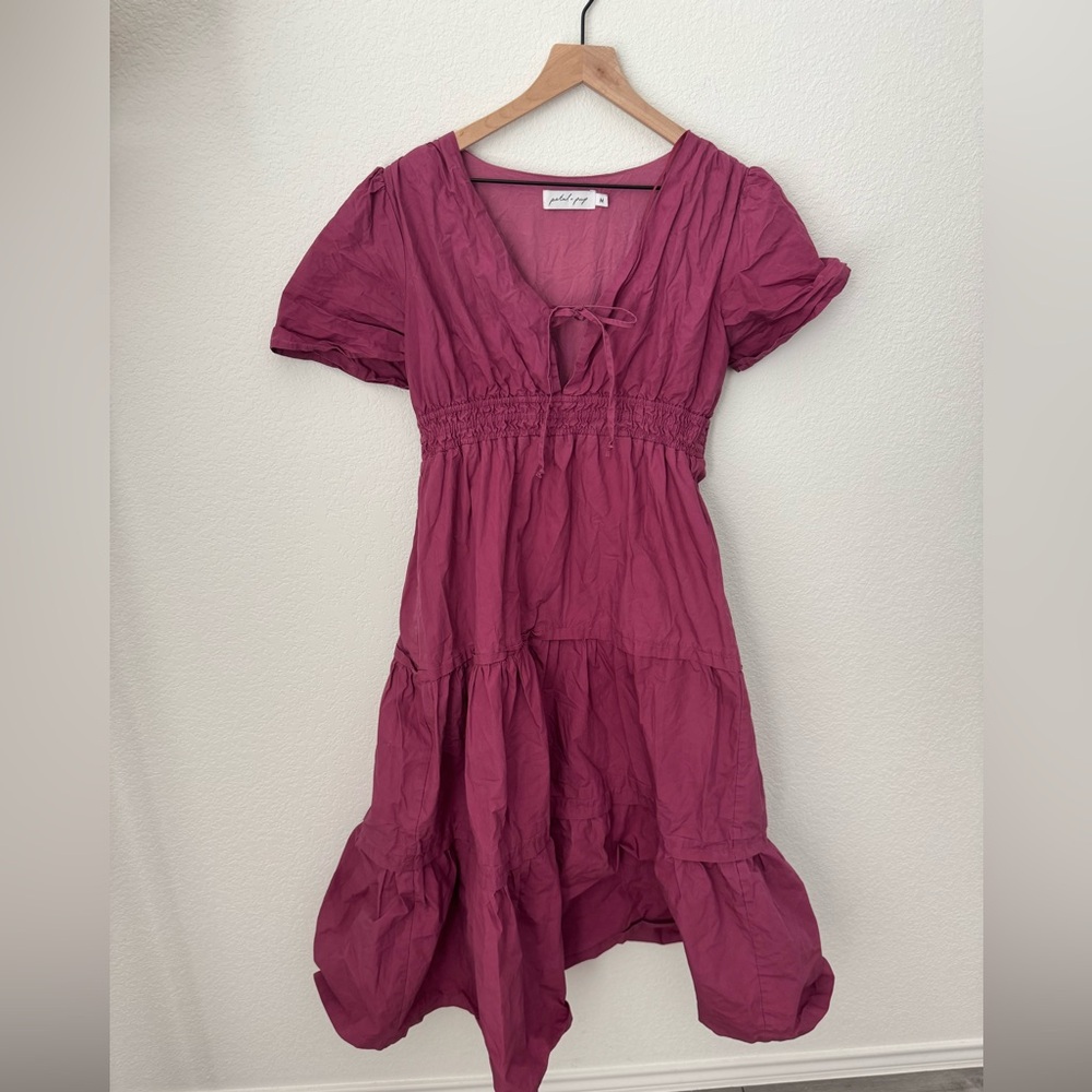 Petal and Pup Tiered Cotton Midi Dress - Medium